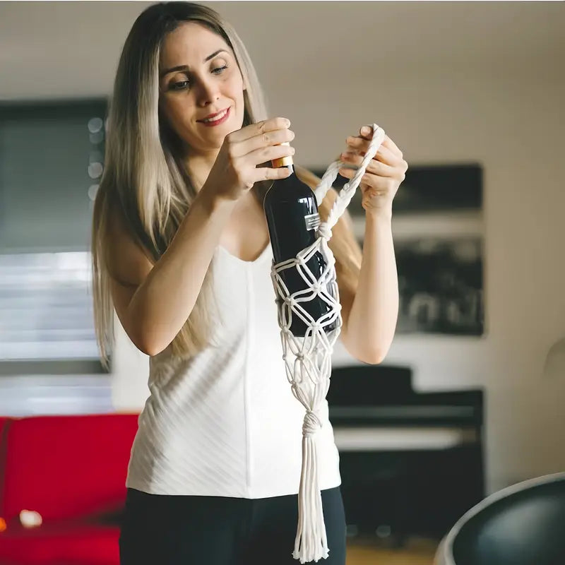 Handvävd flaskhållaren